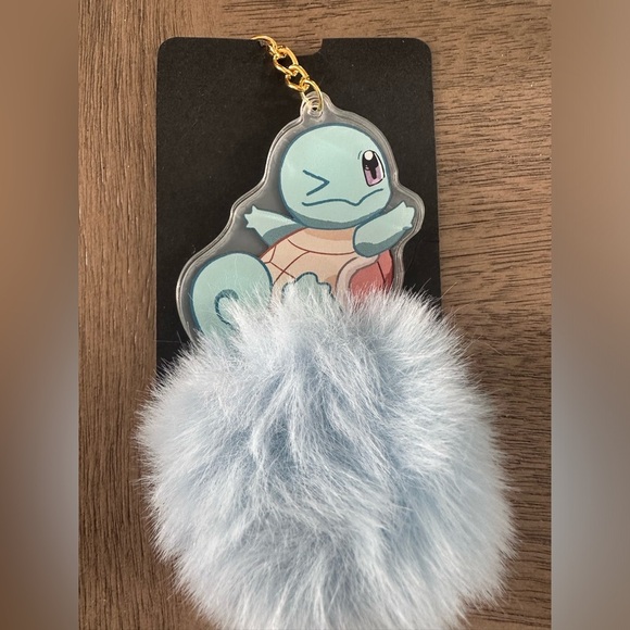 Pokémon Squirtle Puff Ball Purse Charm Keychain - Picture 1 of 2